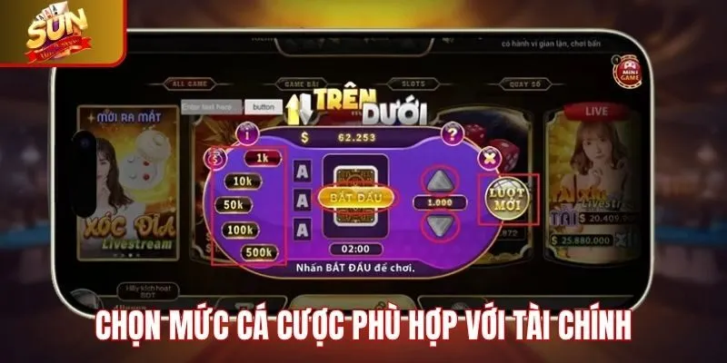 Chọn mức cá cược phù hợp với tài chính